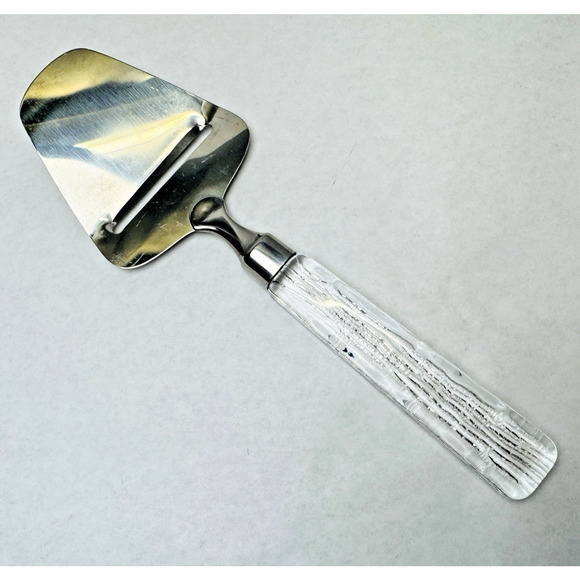 Lindshammar Sweden Stainless Cheese Knife with Crystal Glass Handle - Picture 1 of 7